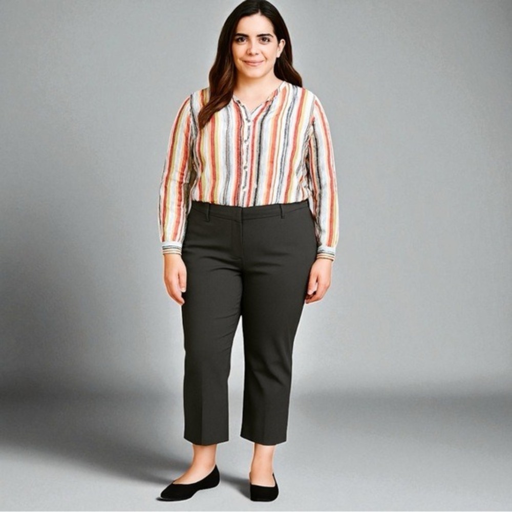 Torrid Grey Capri Dress Pants Size 22 Plus Size‎ Stretch Ankle Career Trousers